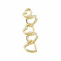 14K Yellow Linked Hearts Pendant